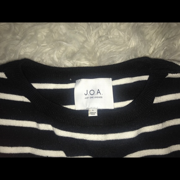 J.O.A. Striped Floral Sweater - Picture 2 of 2